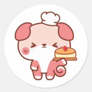 chef puffi classic round sticker