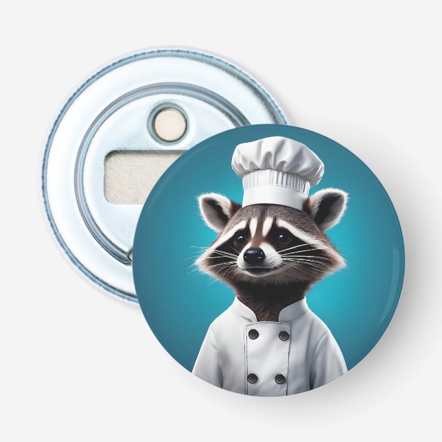 Chef Racoon Bottle Opener (Front)