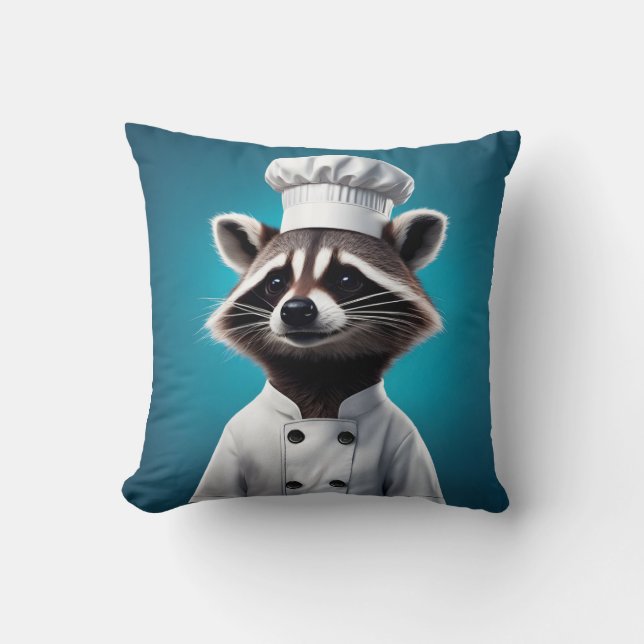 Chef Racoon Cushion (Front)