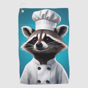 Chef Racoon Golf Towel