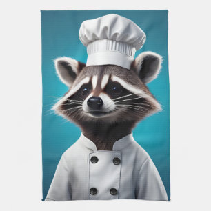 Chef Racoon Tea Towel