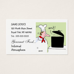Chef Restaurant Catering Humourous Business Card