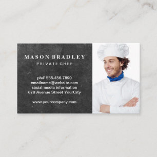 Chef   Restaurant Manager   Custom Picture Business Card