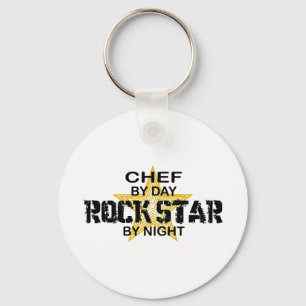 Chef Rock Star by Night Key Ring