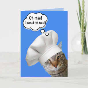 Chef Rupie Cat Birthday Card