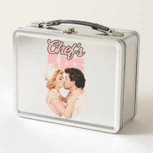 Chef’s Kiss Retro Illustration Girly Housewife Metal Lunch Box