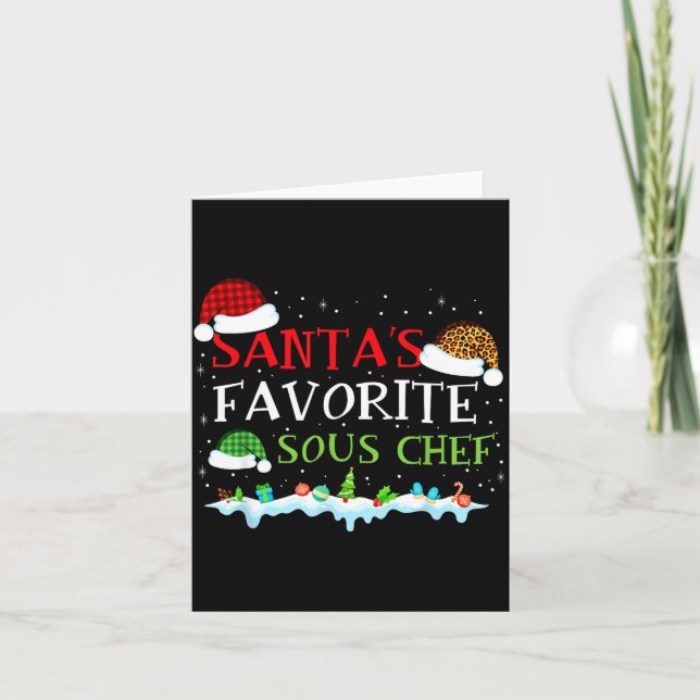 Chef Santa Favorite Fun s Sous Team Card (Front)
