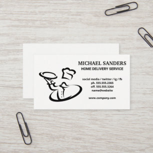 Chef Servin Food   Catering   Delivery Service  Business Card