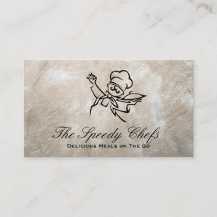 Chef Serving Platter   Catering Delivery Services  Business Card