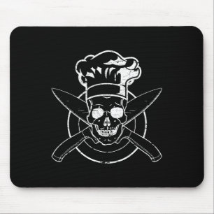 Chef Shirt Skull Chef's Hat Cooking Bbq Grilling T Mouse Mat
