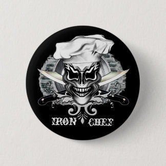 Chef Skull 1 6 Cm Round Badge