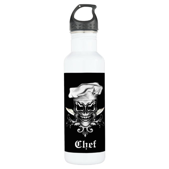 Chef Skull 1 710 Ml Water Bottle (Front)