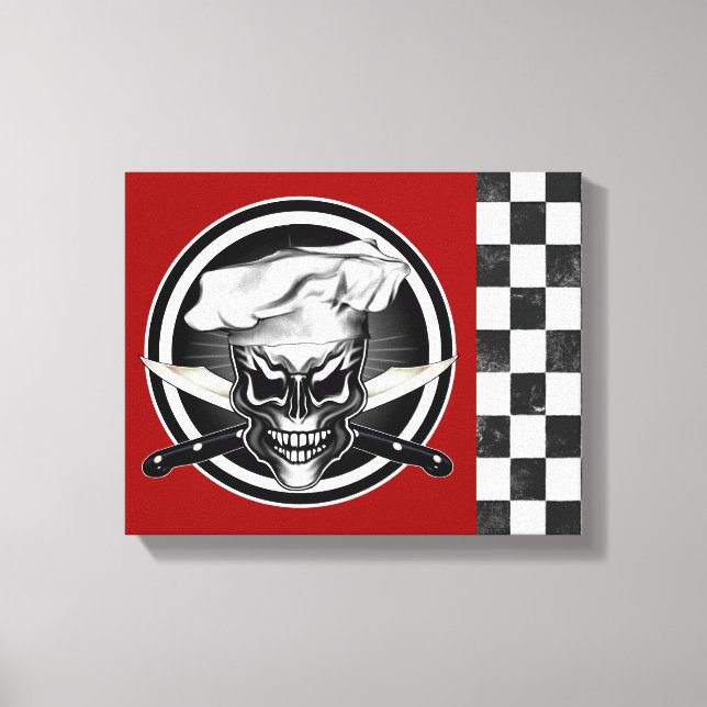 Chef Skull 1 Canvas Print (Front)