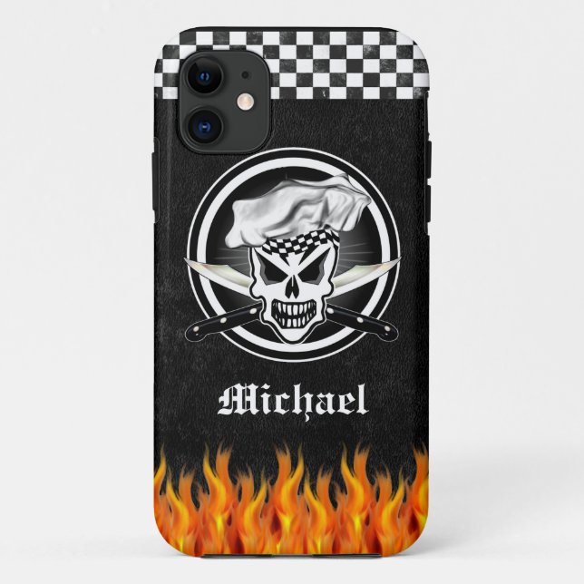 Chef Skull 2 and Crossed Chef Knives Case-Mate iPhone Case (Back)