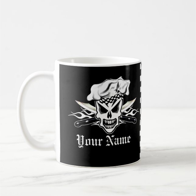 Chef Skull 2 Coffee Mug (Left)