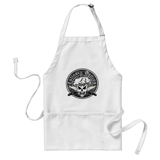 Chef Skull 2: Culinary Genius Standard Apron (Front)