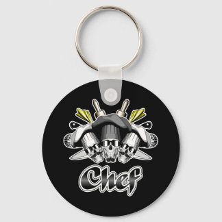 Chef Skull and Tools of the Trade Key Ring
