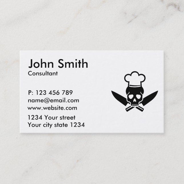 Chef skull business card (Front)