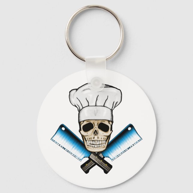 Chef_Skull_C1 Key Ring (Front)