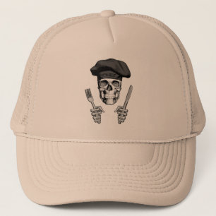 Chef Skull: Knife and Fork Trucker Hat