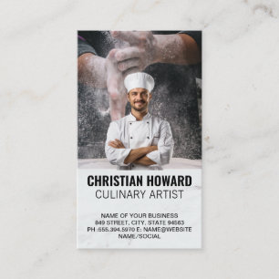 Chef Smiling Culinary Bakery Business Card