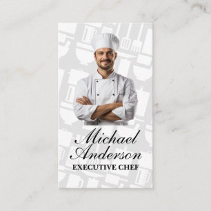 Chef Smiling in Uniform   Culinary   Restaurant Business Card