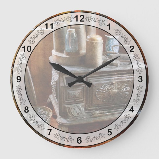 Chef - Stove - Remember the good ol days when Large Clock (Front)