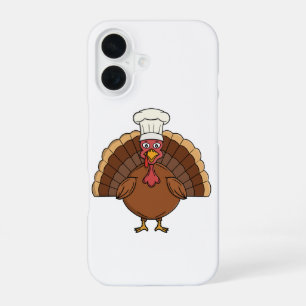 Chef Turkey Cartoon Thanksgiving iPhone 16 Case