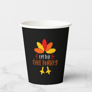 Chef Turkey Family Shirts Matching Thanksgiving Pa Paper Cups