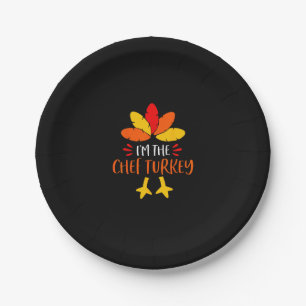 Chef Turkey Family Shirts Matching Thanksgiving Pa Paper Plate