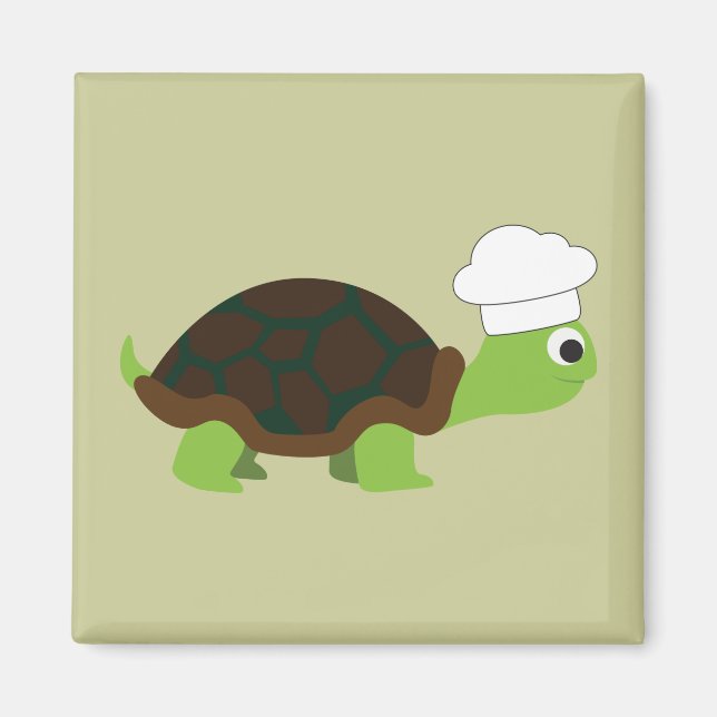 Chef Turtle Magnet (Front)