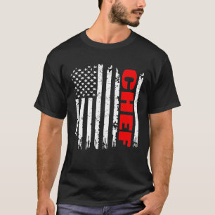 Chef USA Flag Proud Professions Gift Premium T-Shi T-Shirt