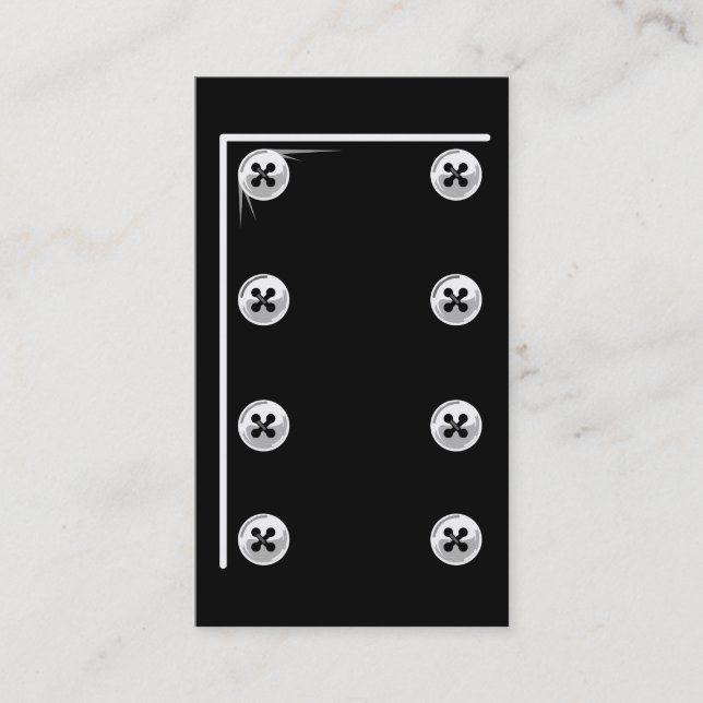 Chef  white buttons business card (Front)