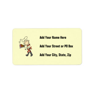 Chef With Baked Ham Label