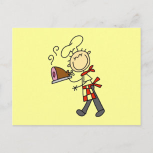 Chef with Baked Ham Tshirts and Gifts Postcard