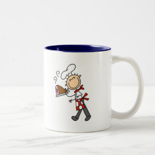 Chef with Baked Ham Tshirts and Gifts Two-Tone Coffee Mug