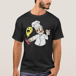 Chef with Chef hat Fried Egg and Pan T-Shirt