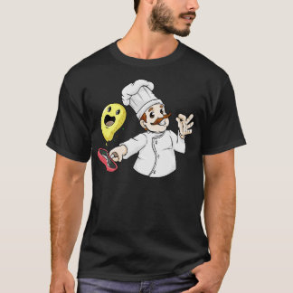 Chef with Chef hat Fried Egg and Pan T-Shirt