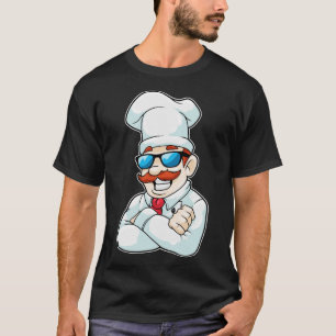 Chef with Chefs hat funny Sunglasses T-Shirt