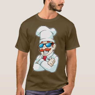 Chef with Chefs hat funny Sunglasses T-Shirt