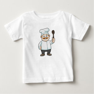 Chef with Chef's hat & Soup spoon Baby T-Shirt