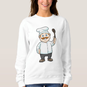 Chef with Chef's hat & Soup spoon Sweatshirt