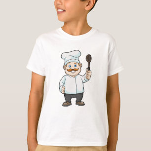 Chef with Chef's hat & Soup spoon T-Shirt