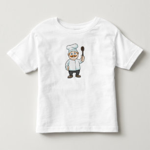 Chef with Chef's hat & Soup spoon Toddler T-Shirt