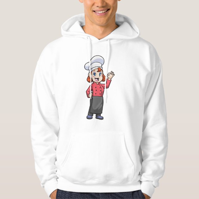 Chef with Cooking apron Hoodie (Front)