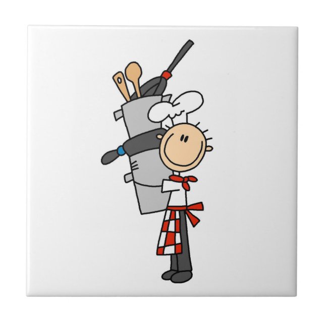 Chef With Pots and Pans Tile (Front)