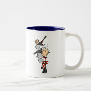 Chef with Pots and Pans Tshirts and Gifts Two-Tone Coffee Mug