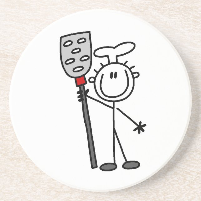 Chef With Spatula Coaster (Front)