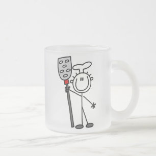 Chef With Spatula Frosted Glass Coffee Mug