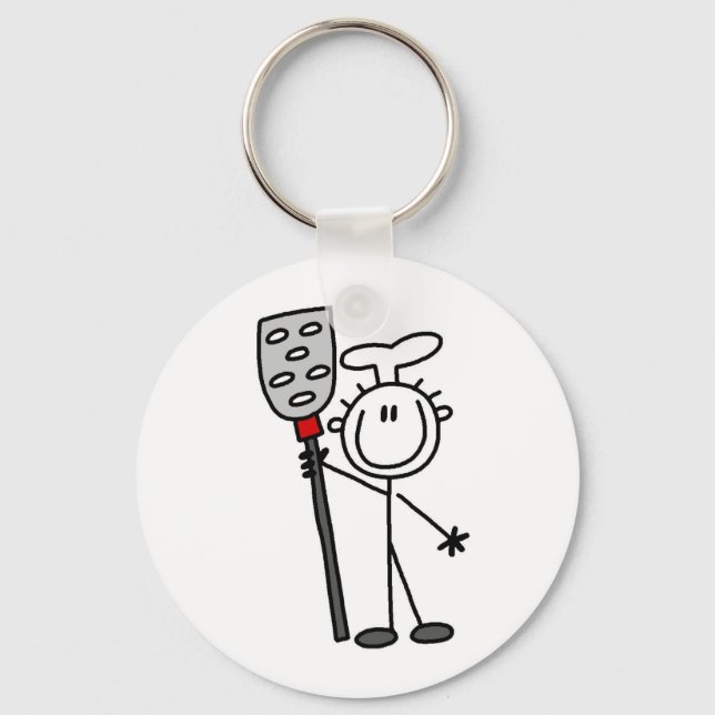 Chef With Spatula Key Ring (Front)